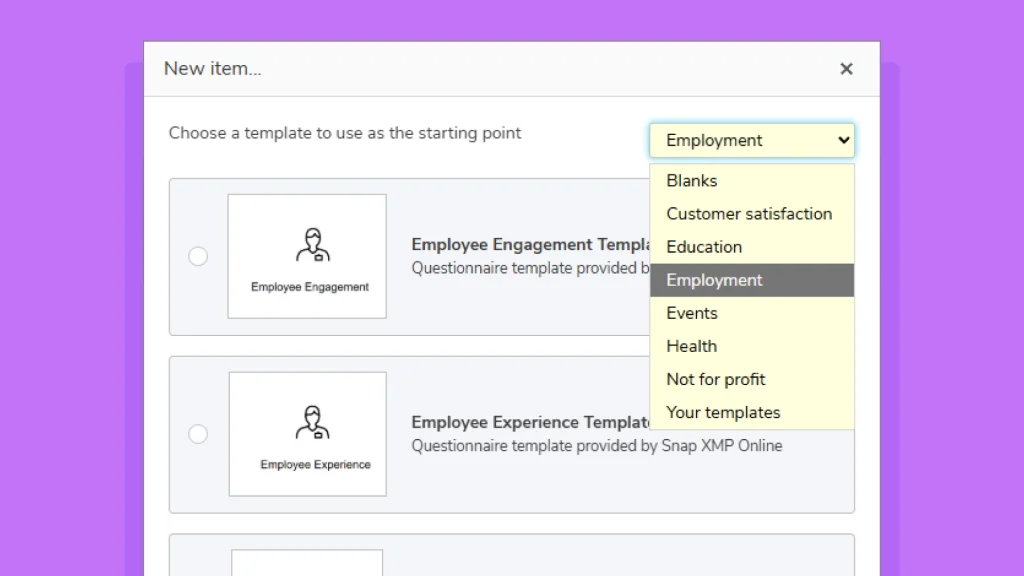 survey templates